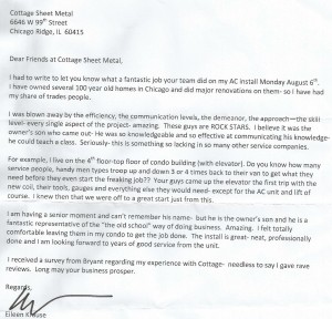 customer letter