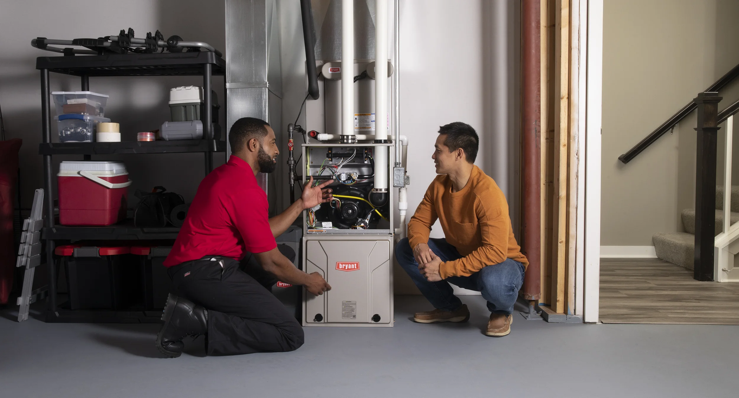 maintenance furnace basement